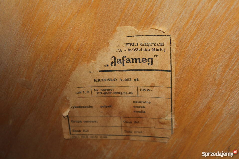 Krzesło fabryka Mebli Jasienica Meble Katowice
