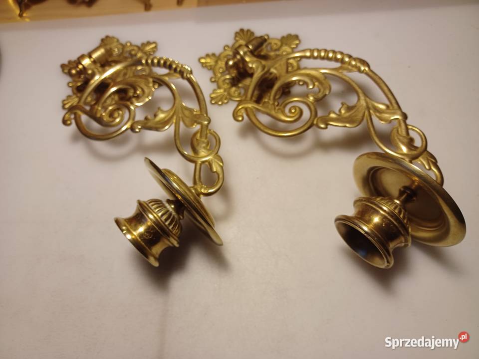 Komlet dwóch pięknych świeczników do pianina Poznań