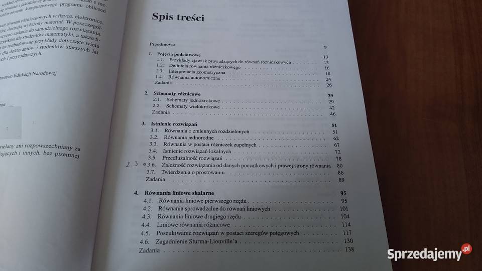 Równania różniczkowe zwyczajne teoria i metody twarda Gdańsk sprzedam
