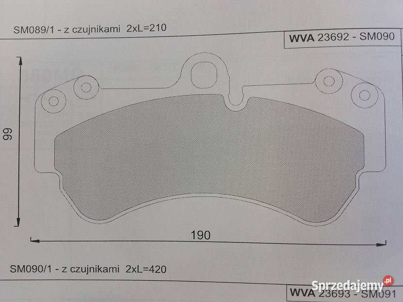 Klocki hamulcowe kpl przód MERCEDES G W463 osobowe Olsztyn