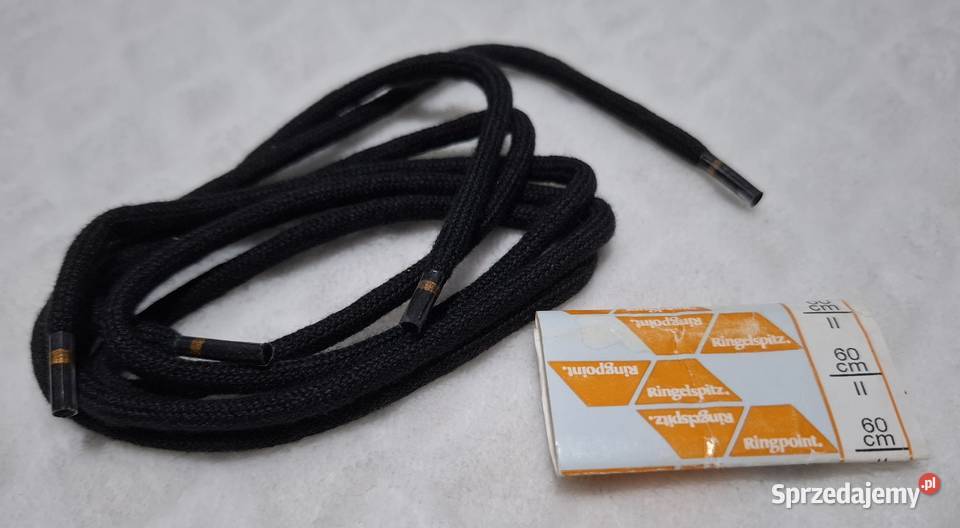 Sznurówki 60 okrągłe 5mm czarne Ringelspitz Czeladź