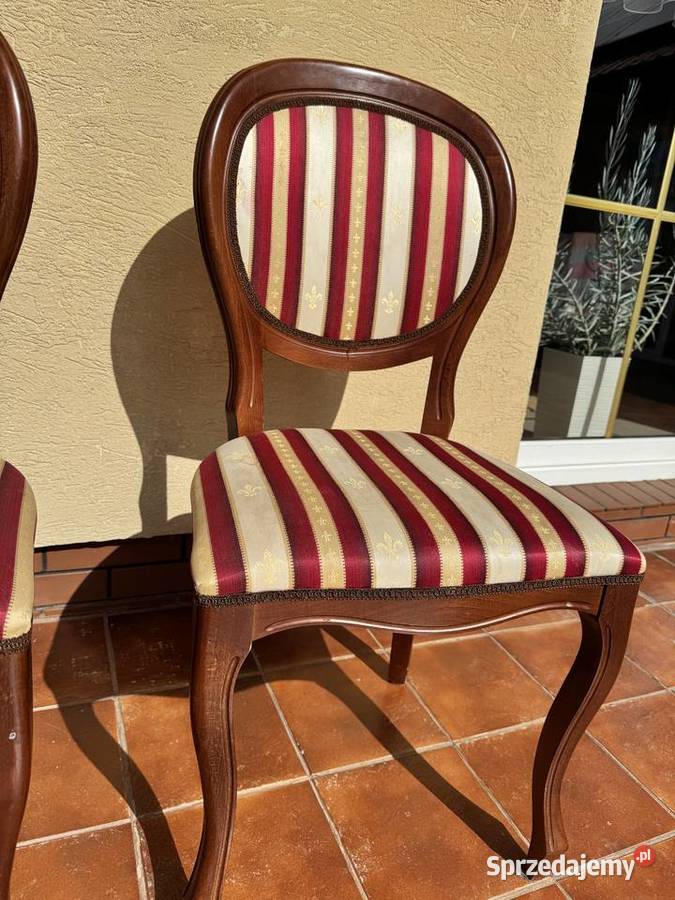 Krzesło Ludwikowe stylowe medalion ludwikowskie Sulbiny