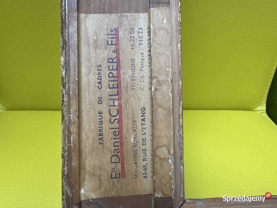 Stara sygnowana rama Ets Daniel Schleiper Fils Długopole-Zdrój
