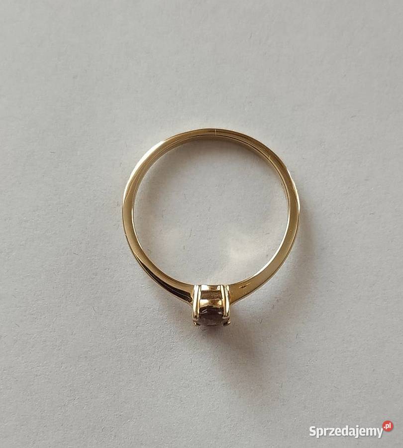 Pierścionek ze złota z różowym turmalinem Safira Gostynin