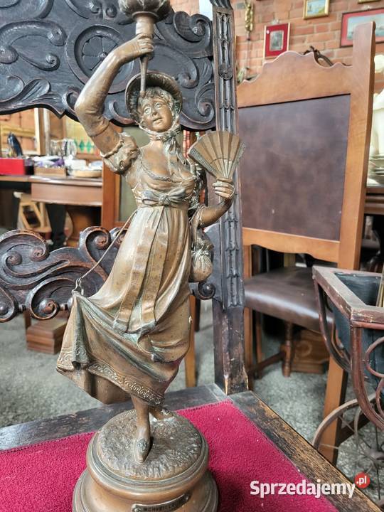 Świecznik dama z cynkalu Rybnik sprzedam