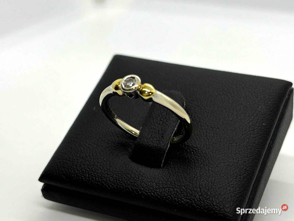 Złoty Pierścionek z Diamentem pr 750 294g Pierścionki Elbląg sprzedam