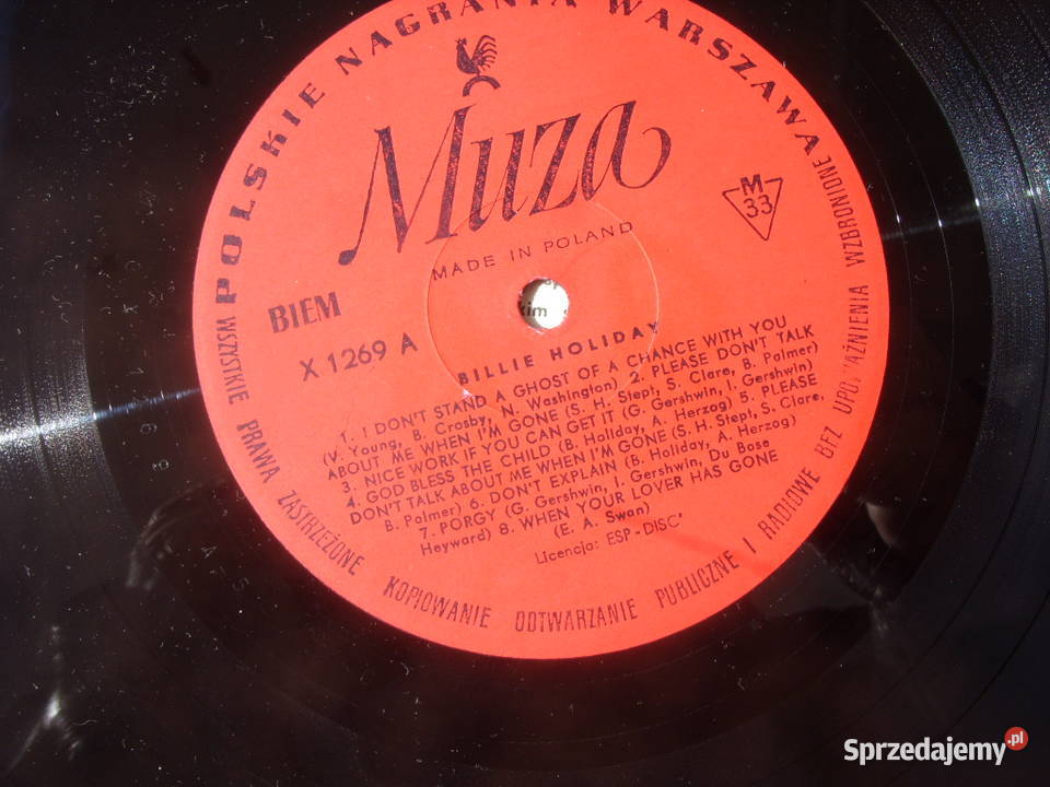 Plyta winylowa Jazz MUZA BILLIE HOLIDAYDONT Wołów