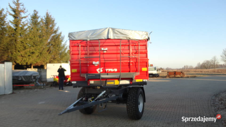 Przyczepa dwuosiowa paletowa Metafach T7113 12T nieuszkodzony Maszyny rolnicze