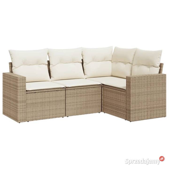 4cz zestaw mebli ogrodowych z poduszkami beżowy Warszawa