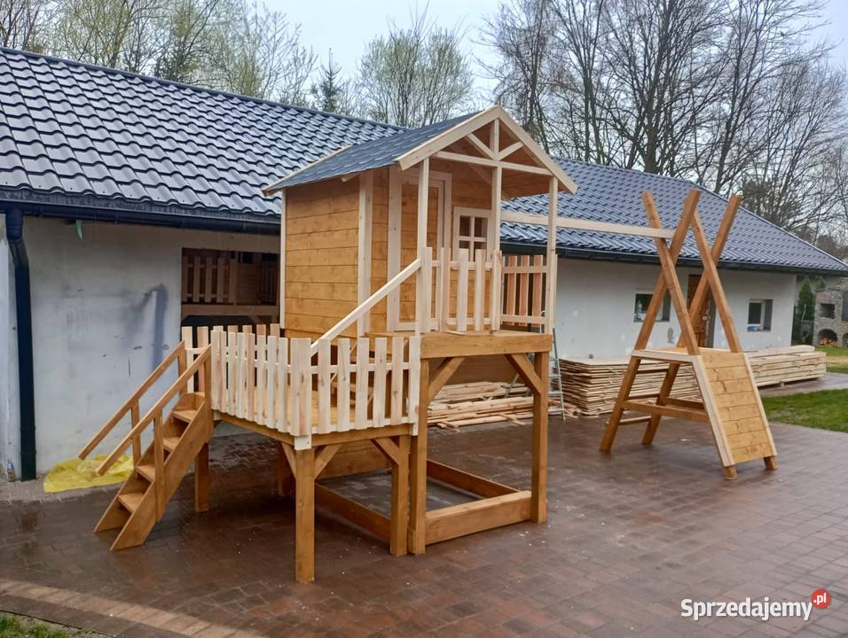 Domek drewniany plac zabaw dzieci Rzeszów
