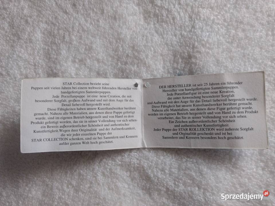 Lalka kolekcjonerska Star Collection Dąbrowa Górnicza