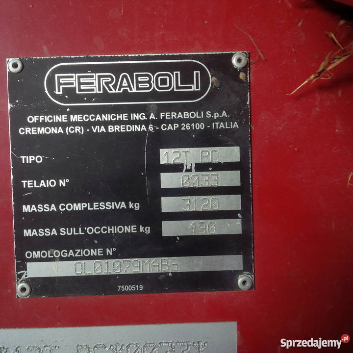 Prasa Feraboli Trotter 125 podlaskie Szepietowo