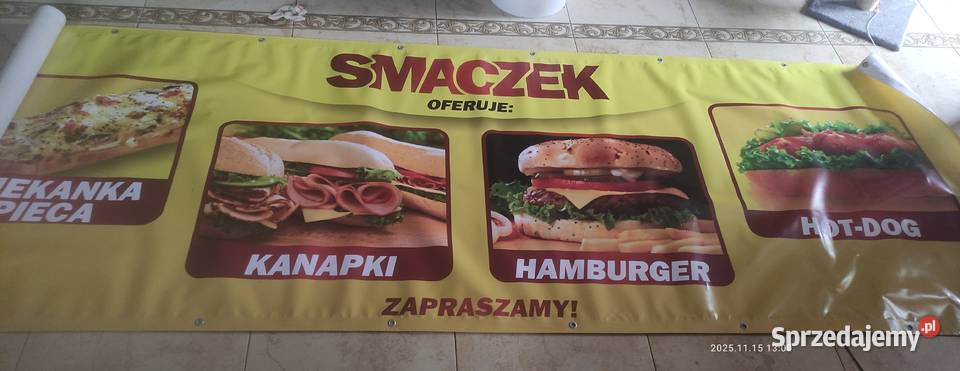 Baner reklamowy nowy Gastronomia lubelskie Lublin sprzedam