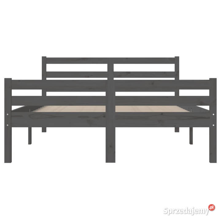 Rama łóżka szara lite drewno 150x200 WM814826 mazowieckie Warszawa