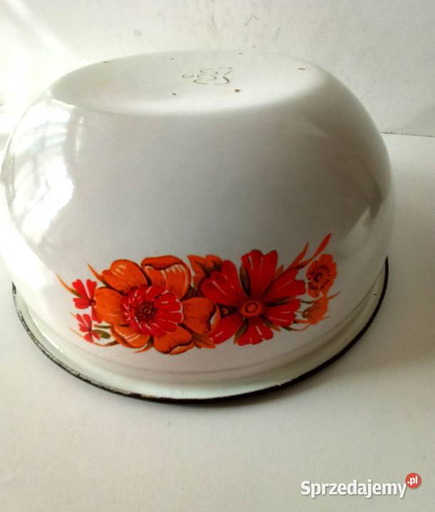Miska emaliowana z PRLu vintage Łódź