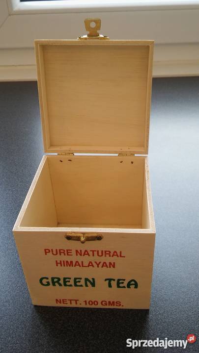 Drewniane pudełko na herbatę Nepal