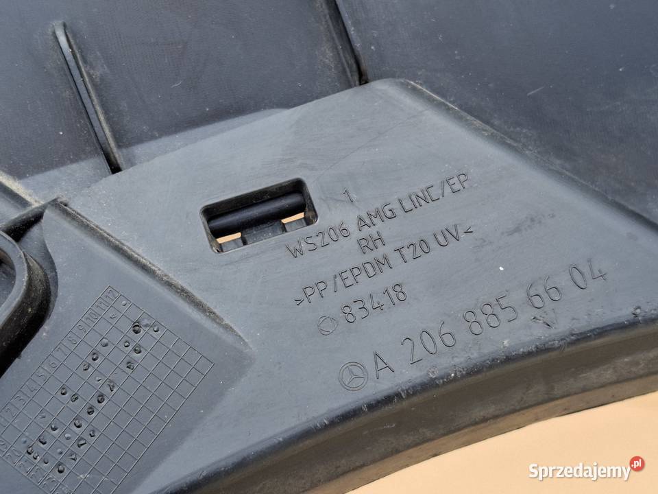 MERCEDES SKLASA W206 ŚLIZG MOCOWANIE ZDERZAKA osobowe Bieleń