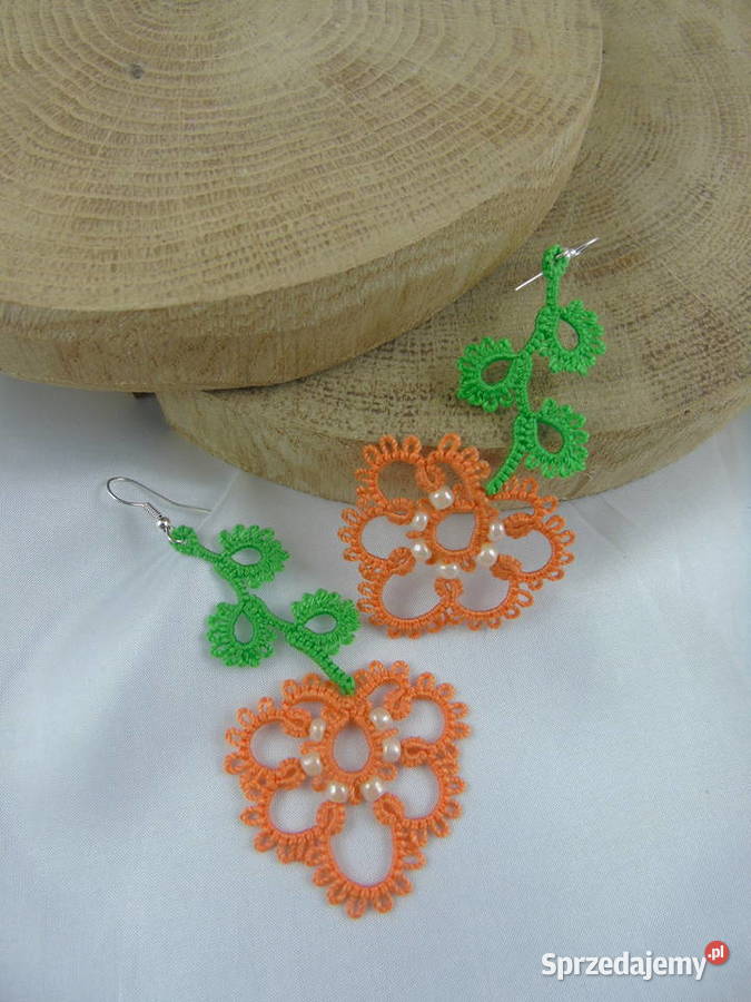 Kolczyki frywolitkowe różne wzory i kolory