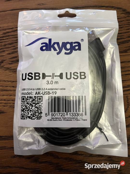 Przedłużka USB-USB 3m, Nowy.