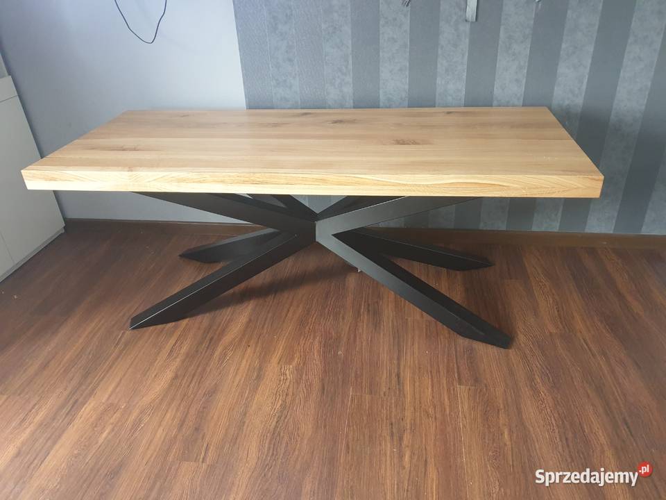 Stół dębowy nowoczesny na wymiar industrialny Napęków