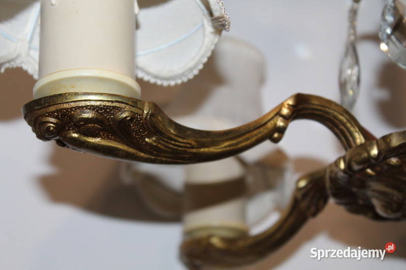 Mosiężny żyrandol 5cio ramienny 220 FiaF Szczecin