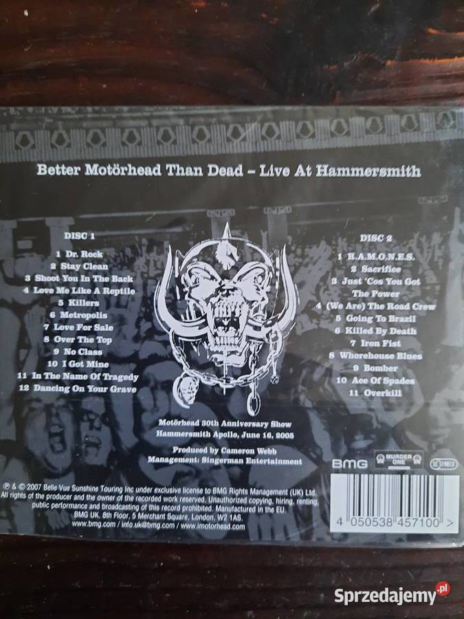 Sprzedam Rewelacyjny Koncert Motorhead 2xcd śląskie Katowice