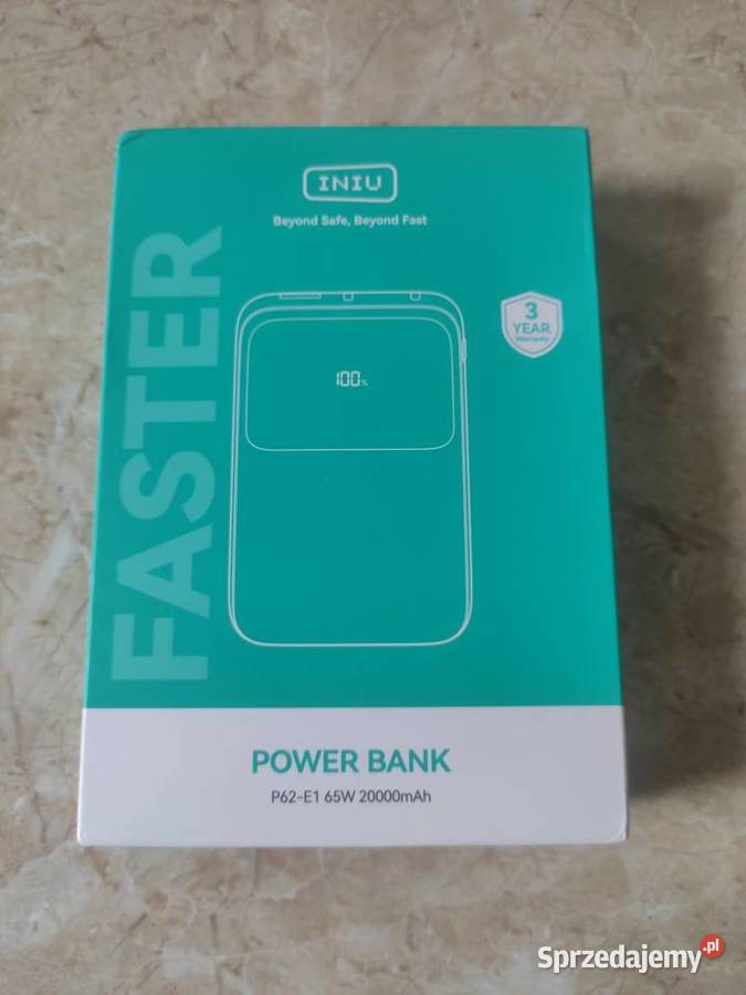 INIU Power Bank 20000 mAh 65W USBC Podwilk