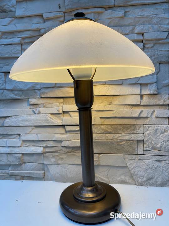 Piękna lampa metal szkło dolnośląskie Bystrzyca Kłodzka