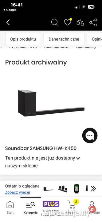 Sounbar Samsung K450 300 Blękwit