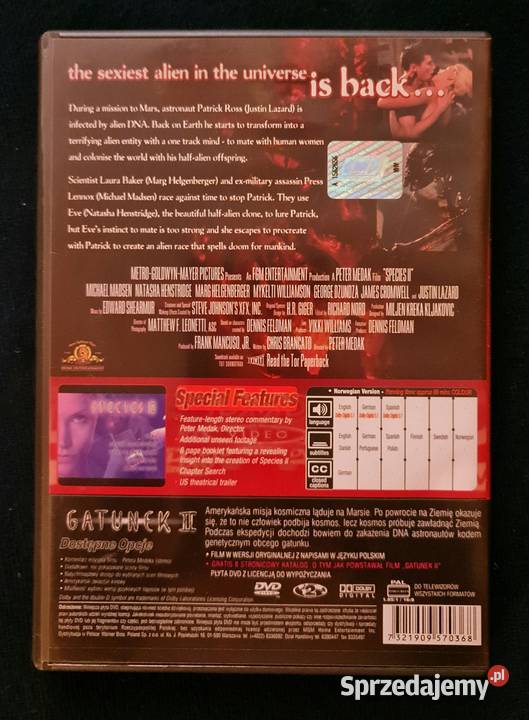 Gatunek 2 płyta DVD Filmy Katowice sprzedam