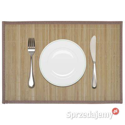 vidaXL Bambusowe podkładki pod talerze brązowe Podkładki