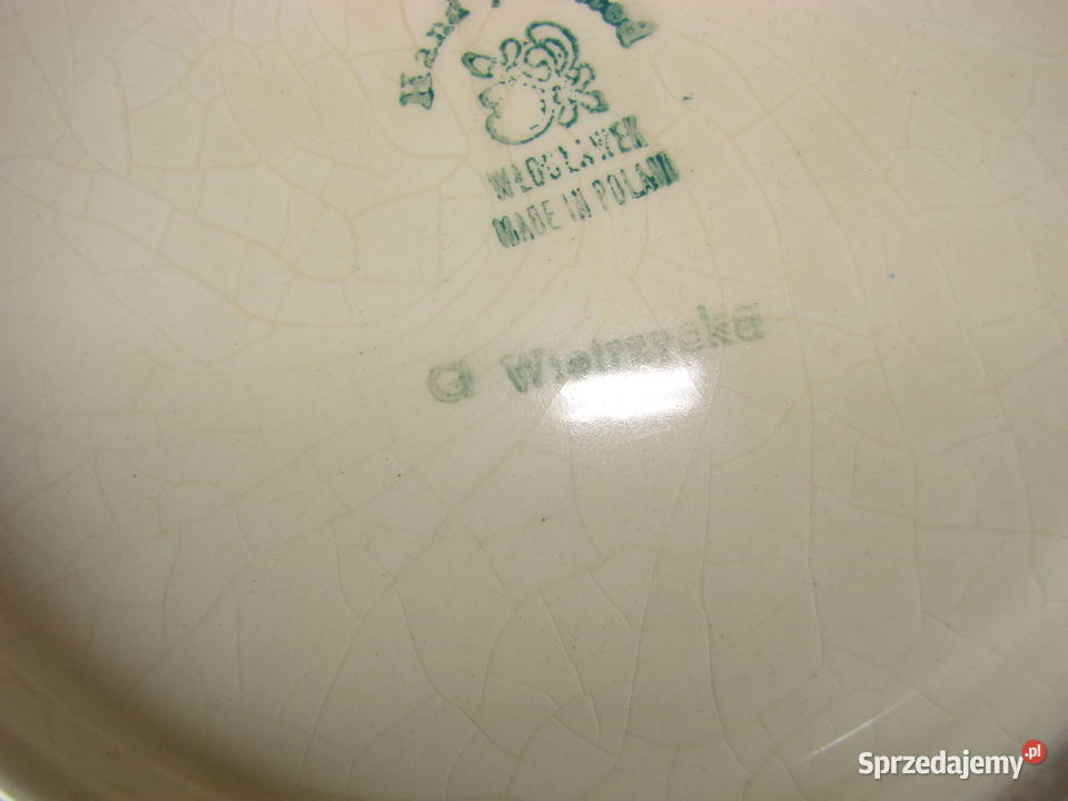 Włocławek fajansowy talerz dekoracyjny PRL pomorskie Pruszcz Gdański