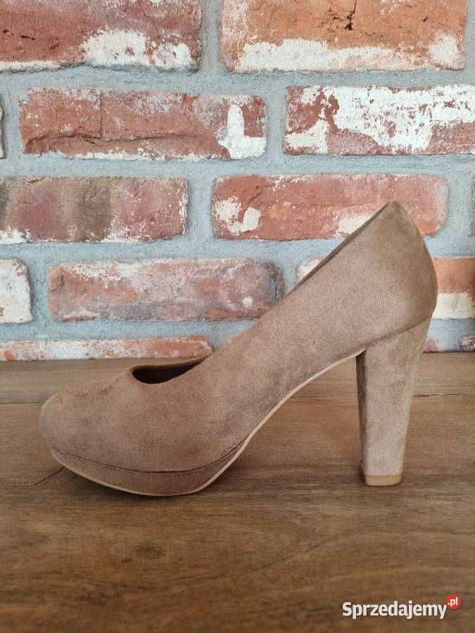 Beżowe czółenka na obcasie Warszawa
