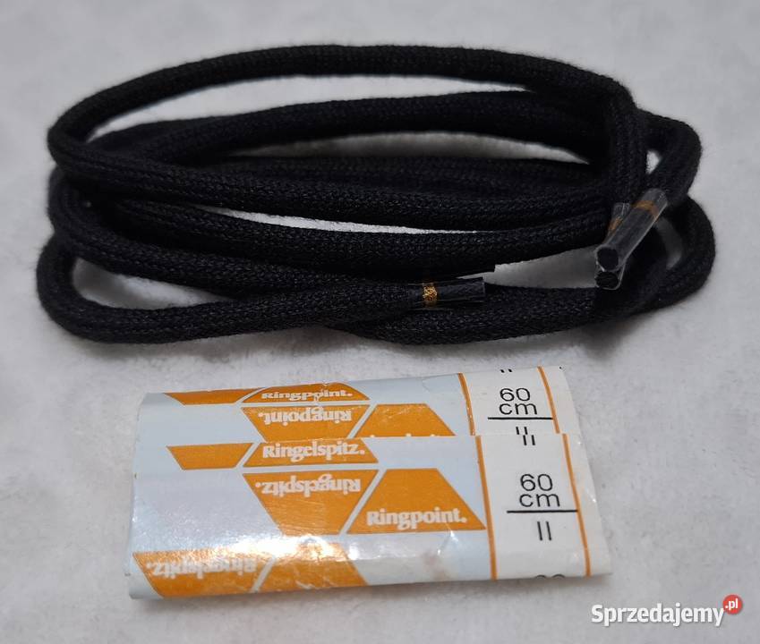 Sznurówki 60 okrągłe 5mm czarne Ringelspitz inna śląskie Czeladź