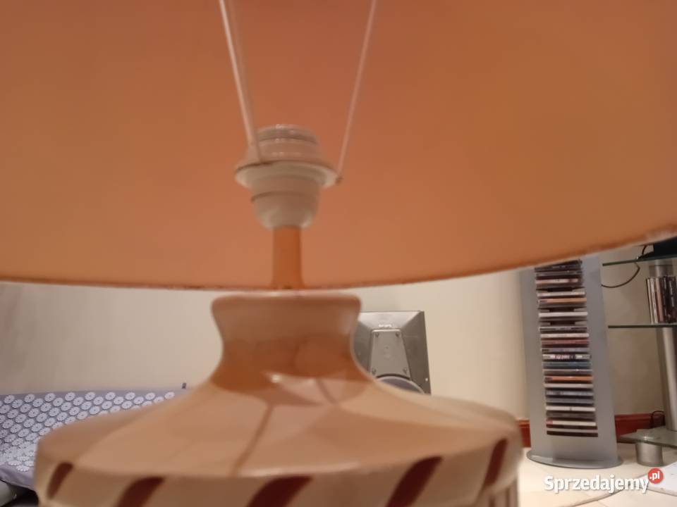 Lampa stołową z ceramiczną podstawą Antyk