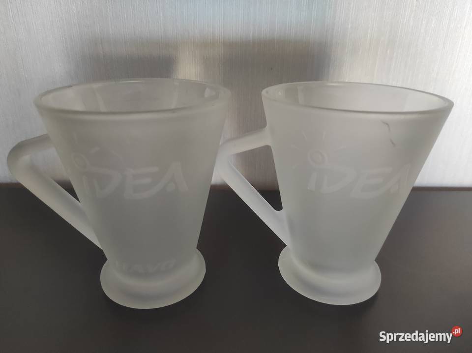 Kubki szklane 2 250ml Warpechy Stare sprzedam