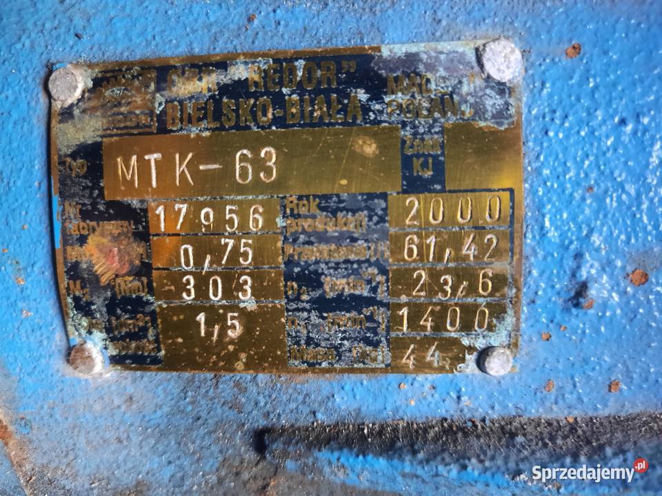 Motoreduktor MTK 63 Redor 23 obr min sprzedam