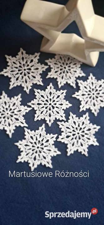 Gwiazdki szydełkowe zestaw 6 sztuk sprzedam