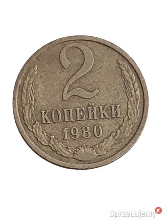 Stara moneta ZSRR 2 kopiejki Rosja 1980 unikat Cieszyn