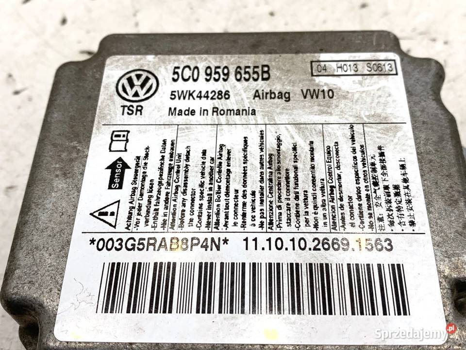 SENSOR AIRBAG VW GOLF VI 5C0959655B 0814 CZUJNIK