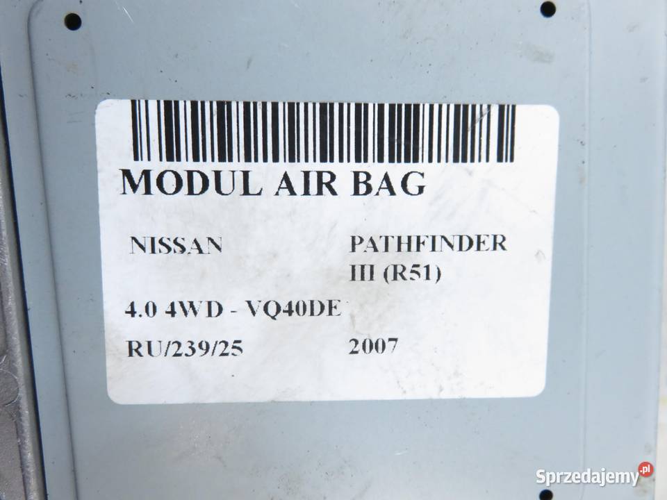 MODUŁ AIRBAG NISSAN PATHFINDER III R51