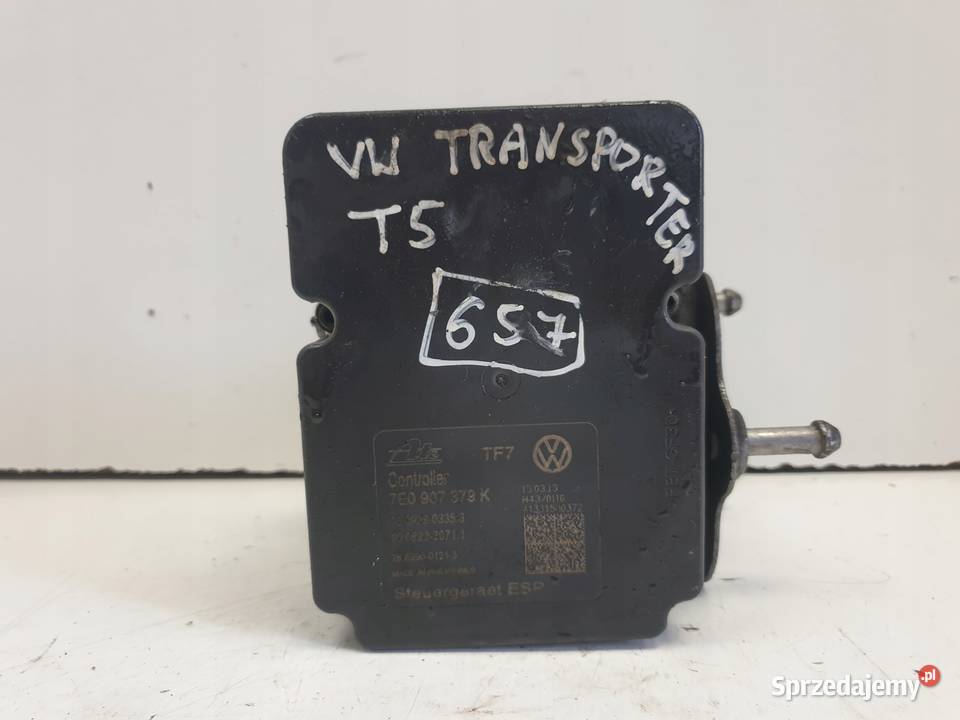 VW Transporter T5 POMPA ABS hamulcowa 7E0614517H osobowe Części samochodowe Janów