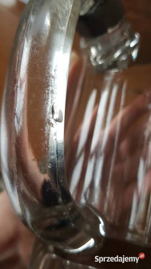 Stary szklany XIX w Kufel Myszków sprzedam