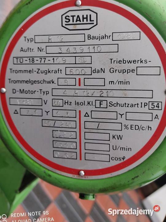 wciągarka łańcuchowa STAHL R12 wielkopolskie Nowy Tomyśl sprzedam