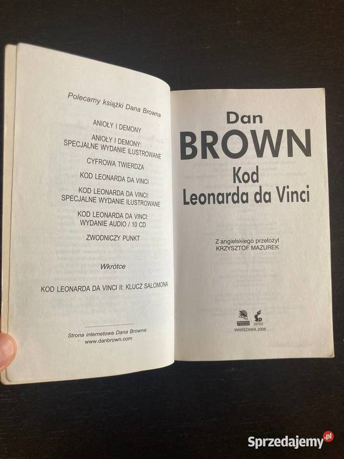Dan Brown Kod Leonarda da Vinci Proza i poezja