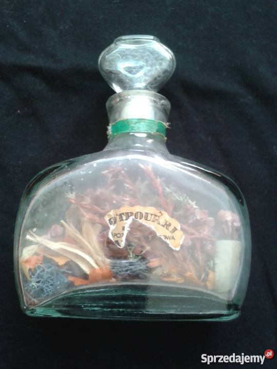 Szklane naczynie z suszonymi kwiatami Łódź sprzedam