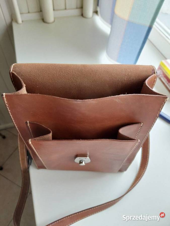 Torebka listonoszka ze skóry anilinowej Torby i torebki Łódź