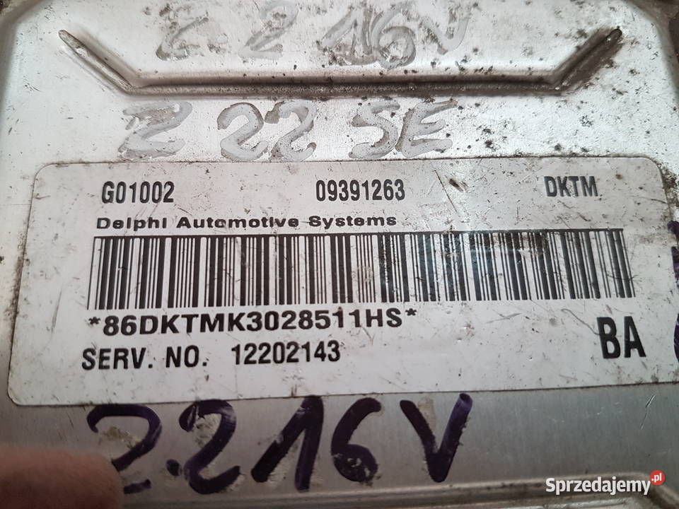 OPEL ZAFIRA 22 Z22SE STEROWNIK SILNIKA 09391263 Turek