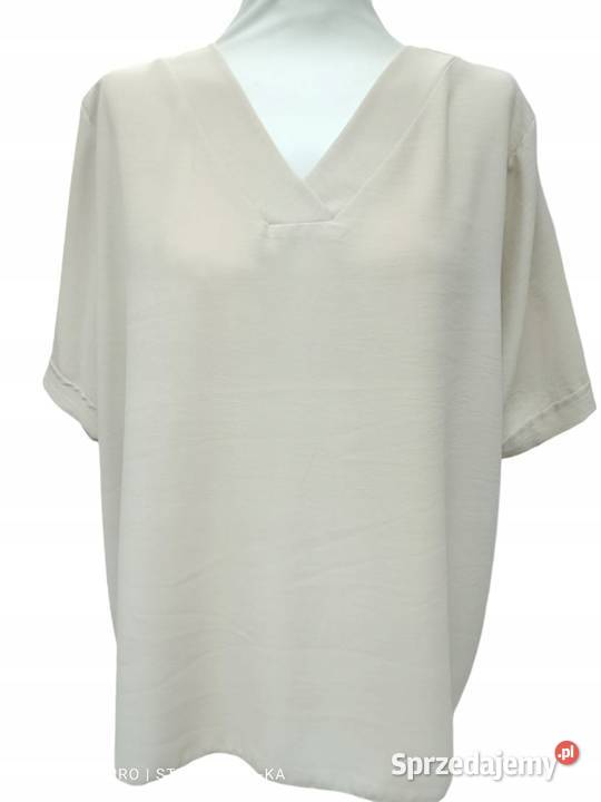 Bluzka TOP Kasia Styl BEŻOWA 3XL 126 biust łódzkie Pątnów
