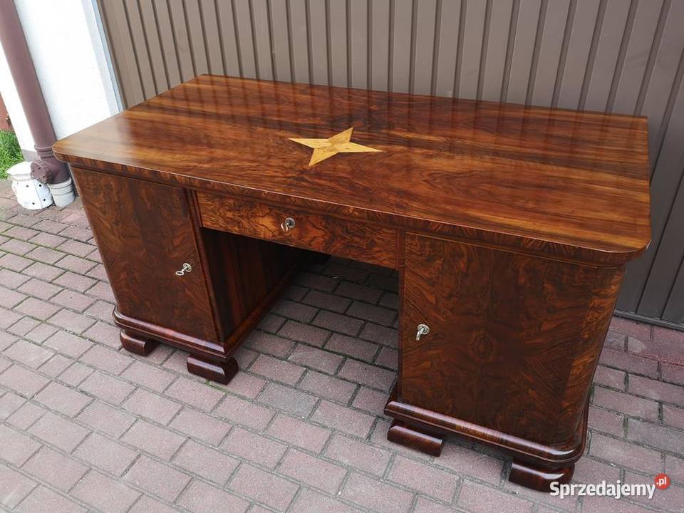 Biurko ARTDECO Orzech Unikatowe Stare Antyk Meble Swarzędz